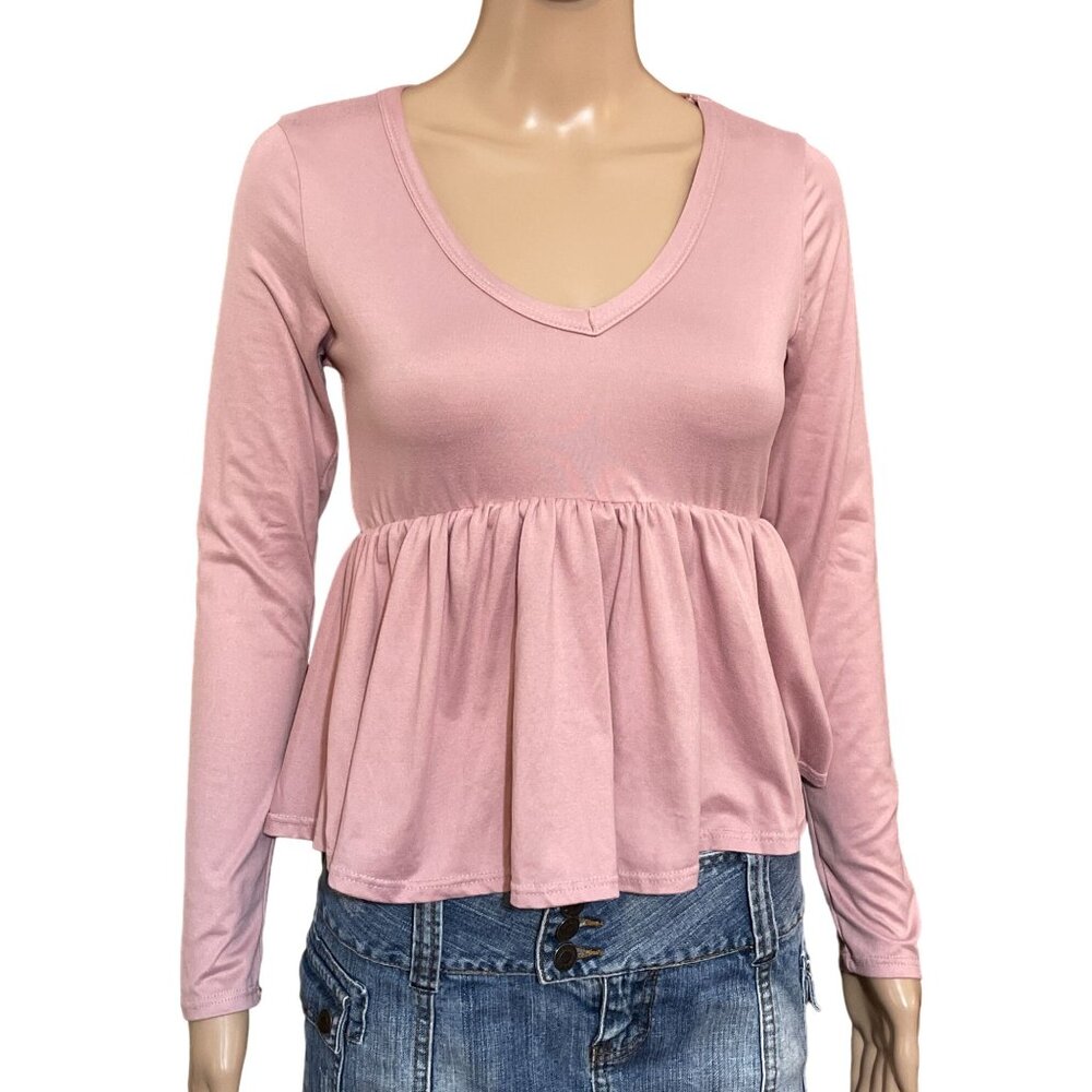 Brit & Bri Pastel Pink Blouse Size Small